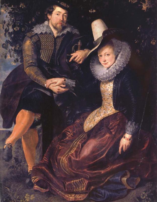 Peter Paul Rubens Rubens with his First wife isabella brant in the Honeysuckle bower Norge oil painting art